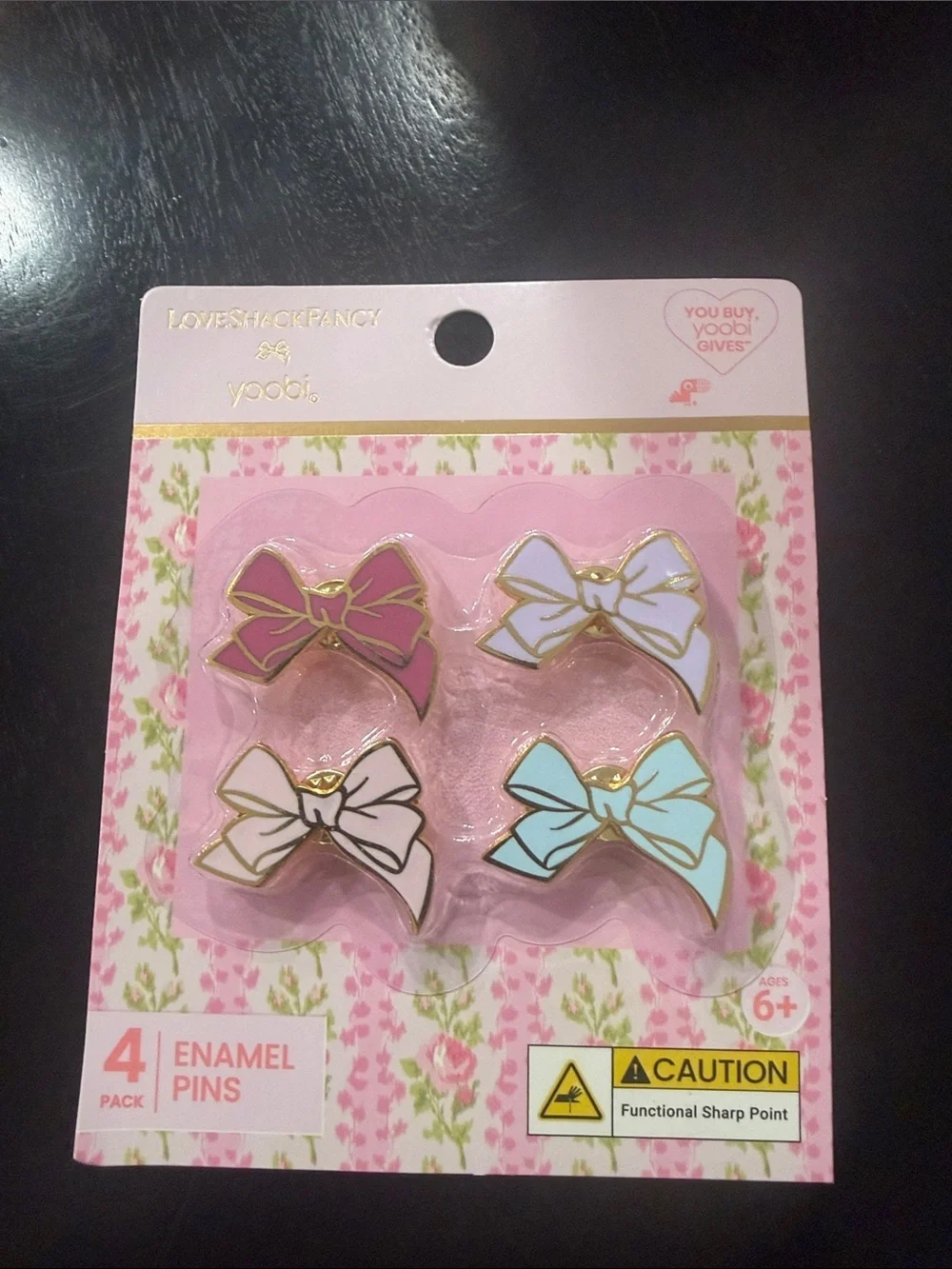 LoveShackFancy Kids Enamel Bow Pins - Pink, White, Cream, Blue